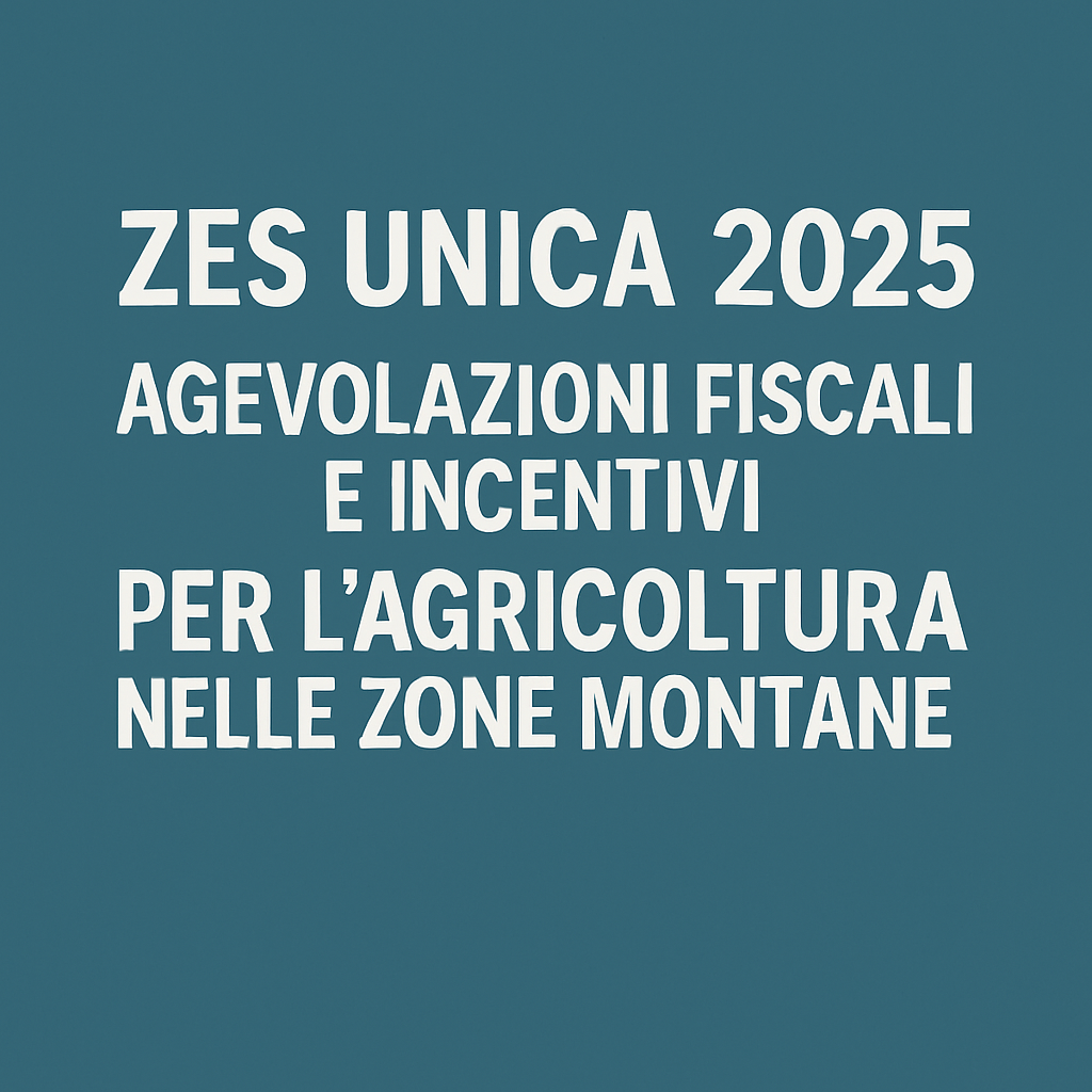 ZES Unica 2025: Agevolazioni fiscali e incentivi per l’agricoltura nelle zone montane